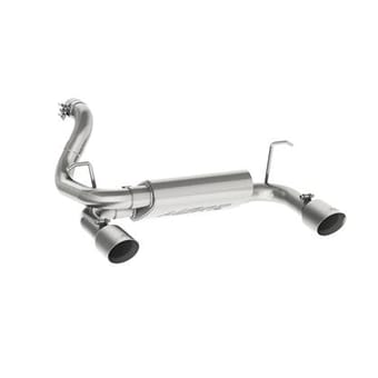 mbrp 2018+ jeep wrangler (jl) 3.6l v6 dual rear exit axle back al exhaust system s5529al - image