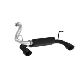 mbrp 2018+ jeep wrangler (jl) 3.6l v6 dual rear exit axle back blk exhaust system s5529blk - image