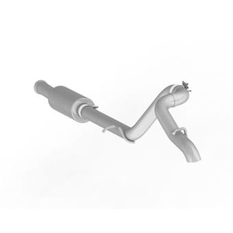 mbrp 2018 jeep wrangler jl 2.5in single rear exit cat back exhaust - aluminized s5531al - image