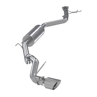 mbrp 17-20 honda ridgeline 3.6l t304 stainless steel 2.5in cat-back - single side s5900304 - image