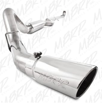mbrp 01-07 chev/gmc 2500/3500duramax, ec/cc 4in down pipe back single side t304 s6004304 - image
