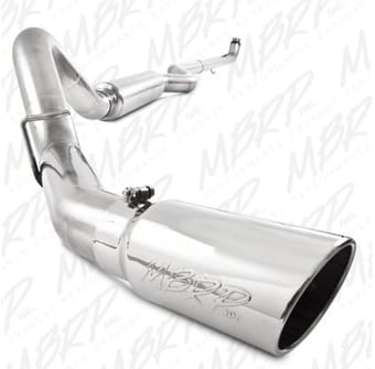 mbrp 2001-2007 chev/gmc 2500/3500 duramax ec/cc down pipe back single side off-road (includes fro s6004409 - image