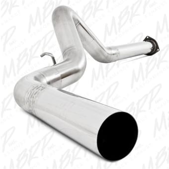 mbrp 07-10 chevy/gmc 2500/3500 duramax lmm 4in filter back single side t409 no muffler s6026slm - image