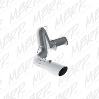 mbrp 11-18 chevy/gmc 2500/3500 5in filter back single side t409 exhaust system s60360409 - image