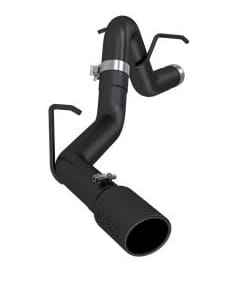 mbrp 16-19 chevy/gmc colorado/canyon duramax 3in filter back single side black coated exhaust system s6058blk - image