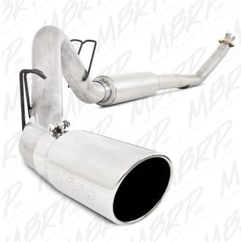 mbrp 1994-2002 dodge 2500/3500 cummins turbo back single side (94-97 hanger hg6100 req.) s6100al - image