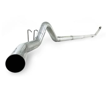 mbrp 94-02 dodge 2500/3500 cummins slm series 4in turbo back single no muffler t409 exhaust system s6100slm - image