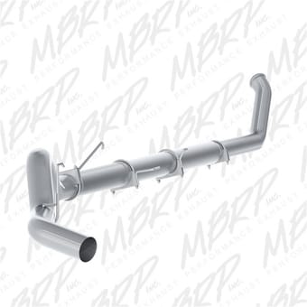 mbrp 2500/3500 cummins 5in turbo back single side exit no muffler al s61140plm - image