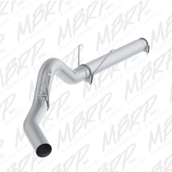 mbrp 2500/3500 cummins 6.7l 5in filter back single side no muffler al s61340plm - image