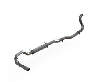 mbrp 89-93 dodge 2500/3500 cummins 2wd only turbo back single side exit alum exhaust system s6148al - image