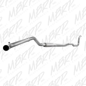 mbrp 88-93 dodge 2500/3500 cummins 5.9l 4wd only turbo back single side exit p series exhaust s6150p - image
