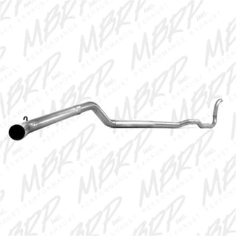 mbrp 88-93 dodge 2500/3500 cummins 4wd turbo back single side exit no muffler plm series exhaust s6150plm - image