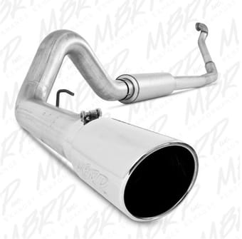 mbrp 1994-1997 ford f-250/350 7.3l turbo back single side off-road (aluminized downpipe) s6218al - image