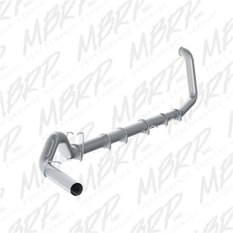 mbrp f-250/350 7.3l all models 5in turbo back single side exit no muffler al s62220plm - image