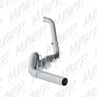 mbrp f-250/350 6.0l ec/cc 5in turbo back single side exit al s62240p - image