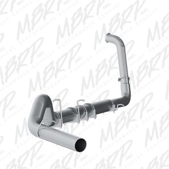 mbrp f-250/350 6.0l ec/cc 5in turbo back single side exit no muffler al s62240plm - image