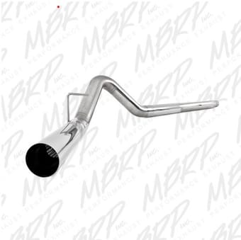 mbrp 2008-2010 ford f250/350/450 6.4l 4in filter back single no tip exhaust system s6242slm - image