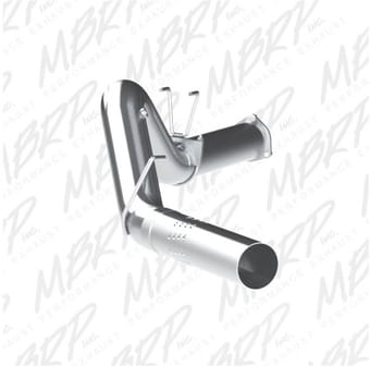 mbrp f-250/350/450 6.7 l 5in filter back single side exit no muffler al s62530plm - image