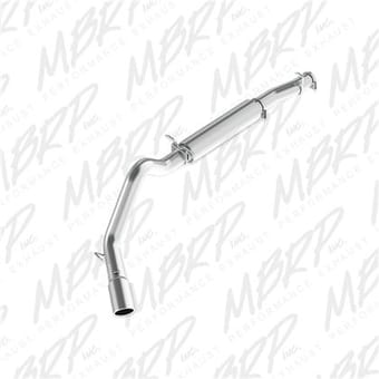 mbrp 04-07 ford 6.0l e-250/350 van 4in cat back single side exit alum exhaust s6285al - image