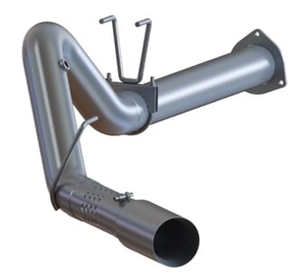 mbrp 2015 ford f250/350/450 6.7l 4in single side exit t409 exhaust includes 5in tip s6287409 - image