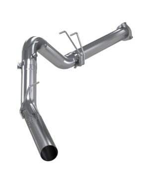 mbrp 11-16 ford f250/350/450 6.7l 4in filter back single exit aluminzed steel no muffler s6287plm - image