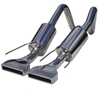 mbrp 2005-2008 chev corvette dual muffler axle back rectangular tips s7002304 - image