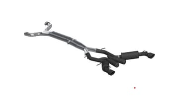mbrp 16-19 chevrolet camaro ss 6 speed 3in dual cat back w/ 4.5in od tips - black (non npp models) s7035blk - image