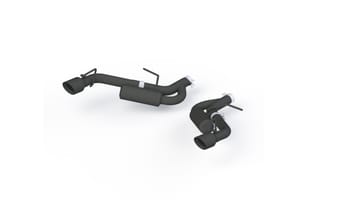 mbrp 16-19 chevrolet camaro 2.5in black coated non npp axle back exhaust system - 4in dual wall tips s7038blk - image