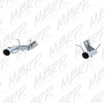 mbrp 2011-2014 ford mustang gt 3in dual axle back muffler delete - t304 s7203304 - image