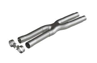 mbrp 15-19 ford mustang gt 2.5in resonator delete x-pipe - al s7213al - image