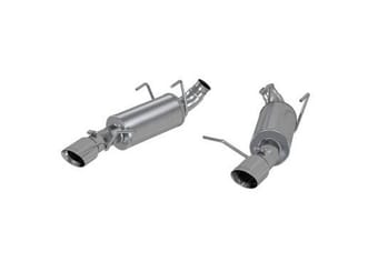 mbrp 11-14 ford mustang v6 3in. dual muffler axle back split rear t409 exhaust system s7227409 - image