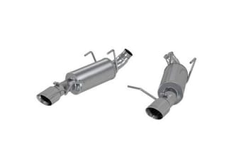 mbrp 11-14 ford mustang v6 3in. dual muffler axle back split rear exhaust system al s7227al - image