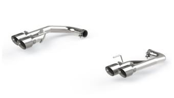 mbrp 18-22 ford mustang gt 2.5in t304 non active dual axle back exhaust system - 4in dual wall tips s7211304 - image