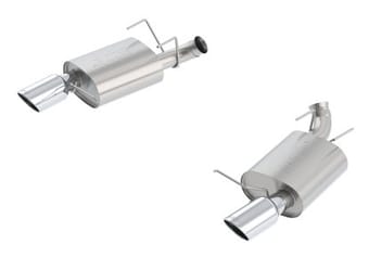 borla 13-14 mustang gt/boss 302 5.0l v8 rwd single split rr exit s-type exhaust (rear section only) 11837 - image