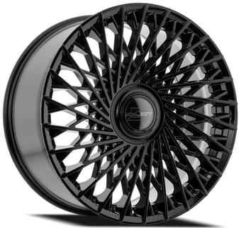 22x10.5 select s107 capri gloss black 5x112 | 5x120 38mm - image