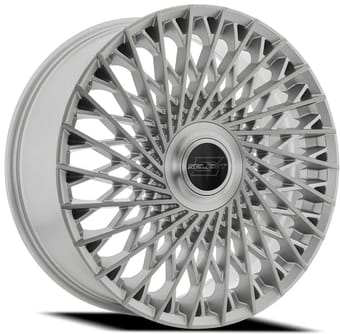 22x10.5 select s107 capri gloss silver machined 5x112 | 5x120 38mm - image