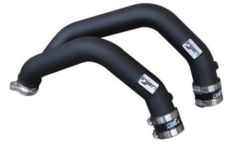 injen 15-16 bmw m3(f80)/m4 (f82/83) 3.0l l6 twin turbo 2pc aluminum int. charge pipe - wrinkle black ses1116icpwb - image