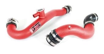 injen 15-19 ford mustang 2.3l ecoboost aluminum intercooler piping kit - wrinkle red ses9200icpwr - image