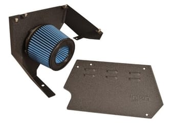 injen 01-06 bmw 330i e46 3.0l (m54) l-6 wrinkle black short ram intake w/ enc heat shield & adapter sp1111wb - image