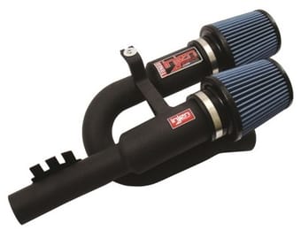 injen 07-09 335i e92 / 08-09 135i e82 3.0l l6 twin intake wrinkle black short ram intake sp1125wb - image