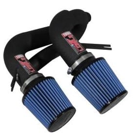 injen 08-09 535i e60 3.0l l6 twin intake & amsoil filters wrinkle black short ram intake sp1130wb - image