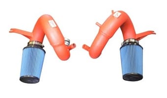 injen 18-20 kia stinger 3.3l twin turbo wrinkle red short ram air intake sp1350wr - image