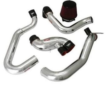 injen 03-06 evo 8/9/mr cast aluminum intake system w/ full intercooler piping polished short ram int sp1898p - image