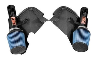 injen 13 infiniti fx37 3.7l v6 twin black short ram intake w/mr tech sp1911blk - image