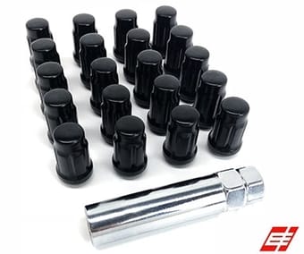 black spline lug nut kit + key - image