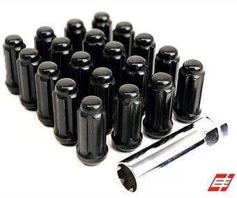 32 pc tall black spline lug nut kit + key (for 8 lug trucks) - image