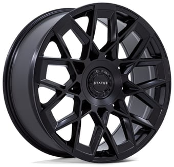 (clearance - no returns) 22x9.5 status st005 matrix matte black 6x120 6x132 30mm - image