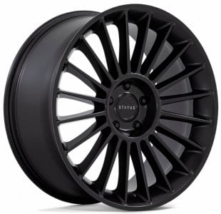 (clearance - no returns) 22x9.5 status venti matte black 5x130 30mm - image