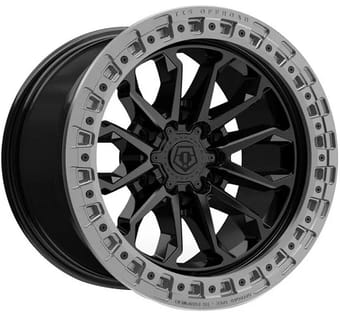 20x9 tis off-road 556ba satin black w/ anthracite bead ring (6-lug) 6x5.5/139.7 18mm - image