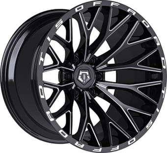 20x9 tis off-road 566bm gloss black milled (6-lug) 6x135 18mm - image